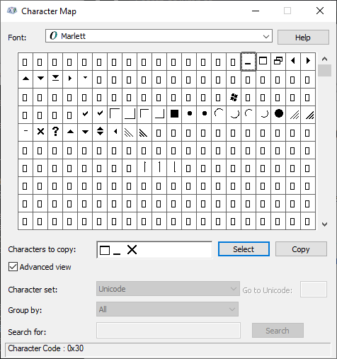 Character Map